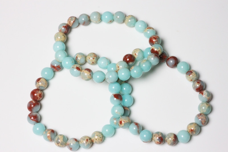 Shoushan-Stein Kugelarmband 8 mm