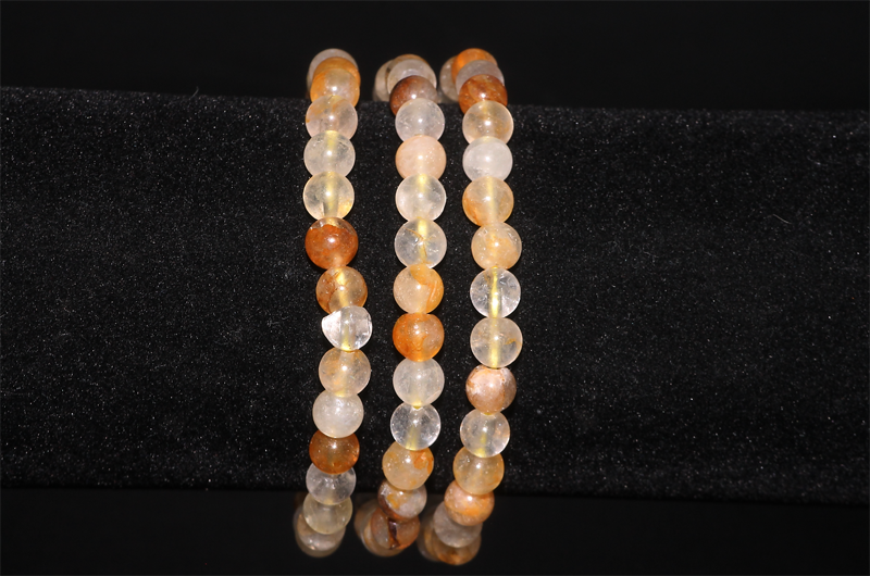 Golden Healer - Bergkristall Kugelarmband 6 mm