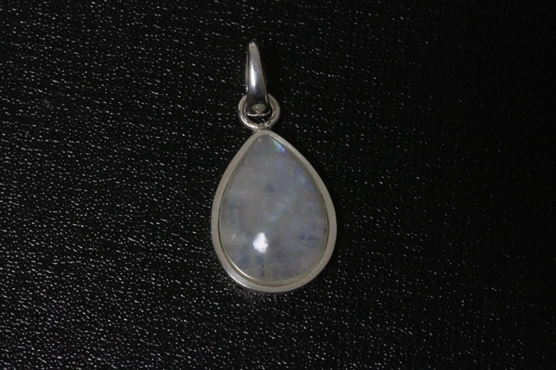 Regenb.Mondstein Anhänger Tropfen ca.15x25mm 925erSilber