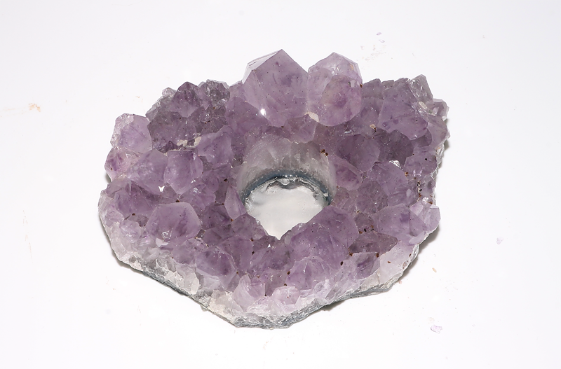 Amethyst-Teelichthalter Bras.