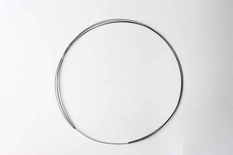 5St. Metallreif 4-fach schwarz ca.45cm