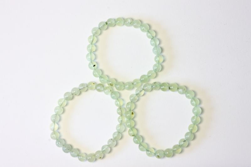 Prehnite ball bracelet 8mm