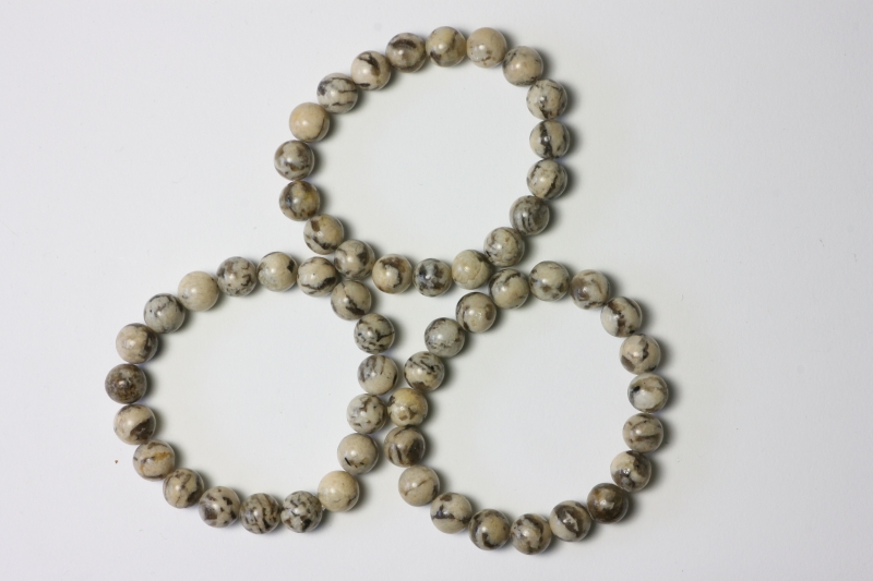 Feldspar ball bracelet 10mm