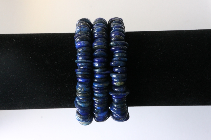 Lapis disc bracelet approx. 11-13mm/18cm