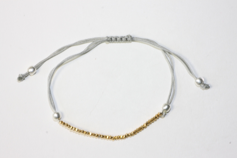 Hematin goldf. Pullstring bracelet fac. approx. 2mm/6+21cm