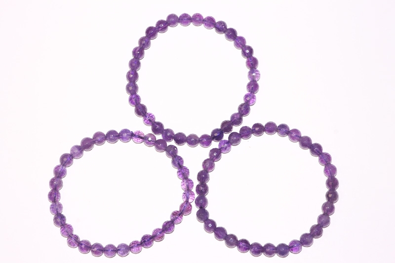 Amethyst Kugelarmband fac. 6mm