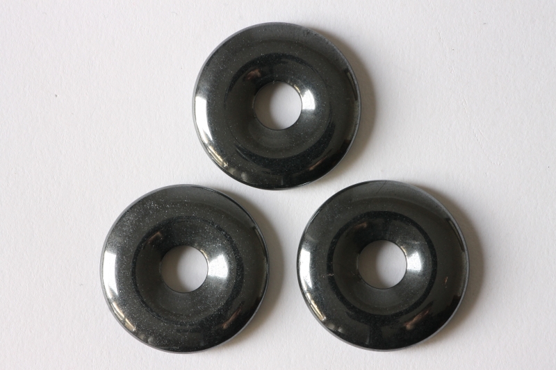 Set of 3 Hematin 30mm donuts