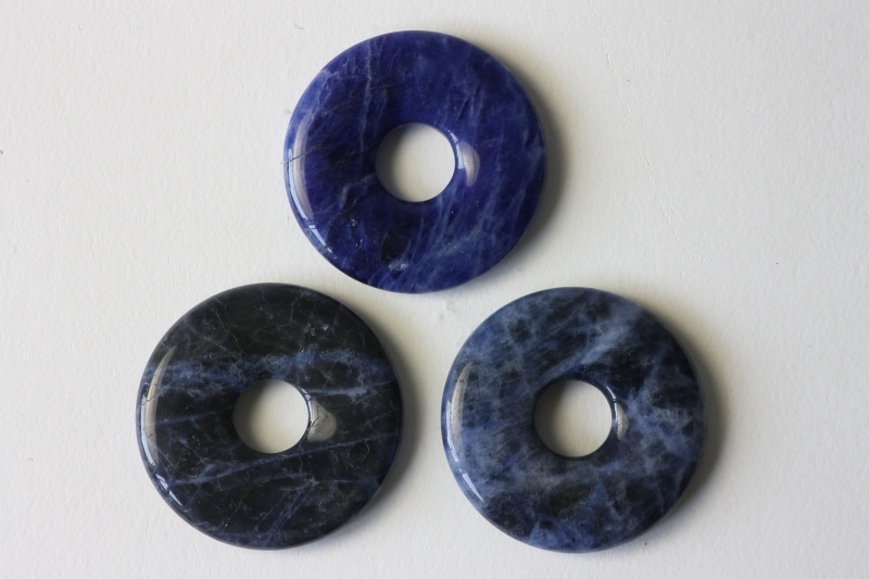 3erSet Sodalith 30mm Donuts