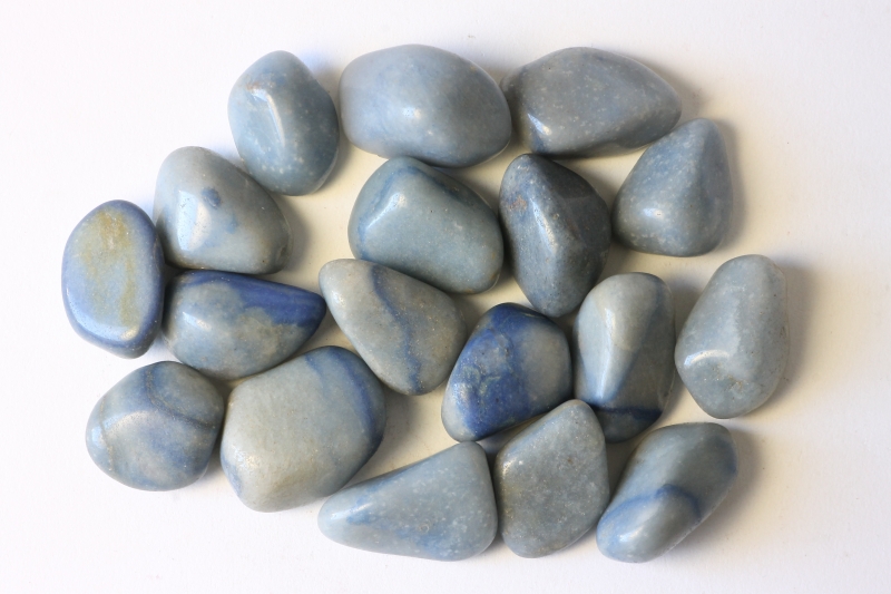 0,5kg Blue quartz tumbled stones, Brazil