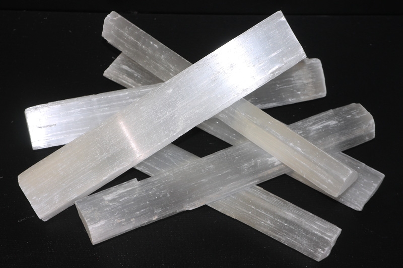 3kg set of selenite sticks long ~20cm Morocco