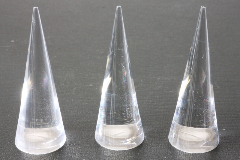 3pcs. Ring cone acrylic transparent