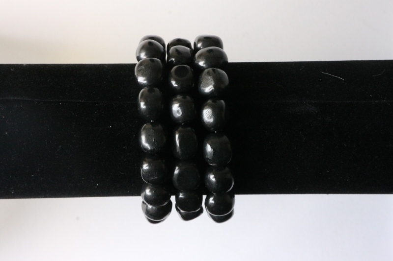 Shungite nugget bracelet 10-12mm