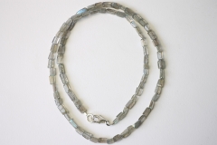 Labradorite necklace Cube approx. 6x3mm/45cm