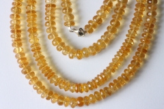 Citrine chain button fac. big approx. 8-12mm/45cm