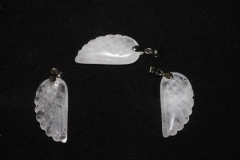 3pcs. Rock crystal pendant wings