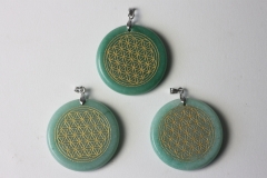 Aventurine pendant Flower of Life