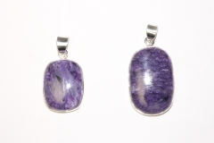 Charoite pendant 925 silver 8-12gr.