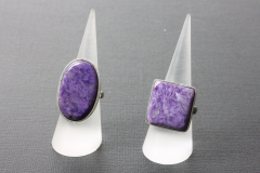 Charoite ring 925 silver