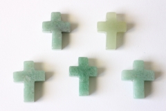 Set of 5 cross drilled aventurine