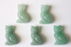 Set of 5 cat drilled aventurine