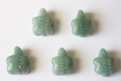 Set of 5 turtle drilled aventurine