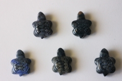 Set of 5 turtle drilled sodalite