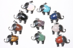 Set of 10 elephant mini pendants