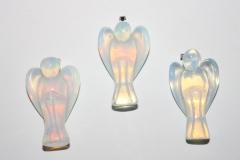 Angel pendant opal glass synthetic with pin eyelet