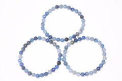 Blue Quartz Ball Bracelet 6 mm