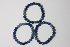 Blue Quartz Ball Bracelet 8 mm