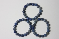 Blue Quartz Ball Bracelet 10 mm