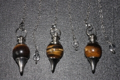 Set of 3 tiger eye ball pendulums Indian