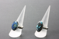 Azurite ring 925 silver