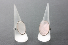 Rose quartz ring 925 silver