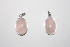 Rose quartz pendant 925 silver 8-12 g