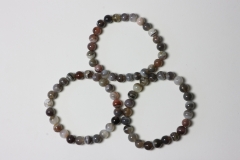 Botswana Agate Ball Bracelet 8 mm