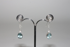 Synthesis (topaz color) earring fac. Sterling-silver