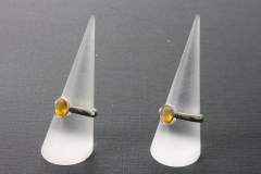 Ring synthesis (citrine-colored) fac. 925 silver