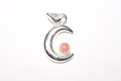 Moon pendant rhodochrosite approx.16mm