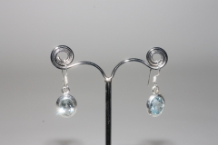 Blue topaz earrings Sterling-silver approx.12x9,5mm