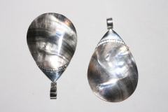 Shell pendant drop approx. 55x36mm 925 silver