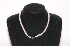 Ball chain 6mm/45cm rose quartz