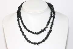 Splitter necklace Black Stone. synthetic 90cm, India