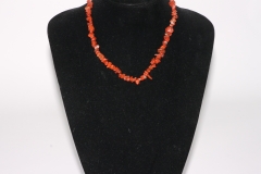 Set of 5 red jasper chips necklace 45cm/carab.