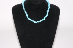 Set of 5 turquoise rec. chips necklaces 45 cm/Karan.