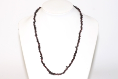 Set of 5 garnet chips necklace 60cm/carabiner