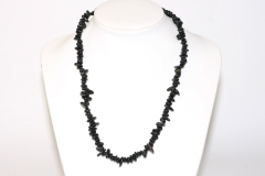 Set of 5 obsidian chips necklace 60cm/carabiner