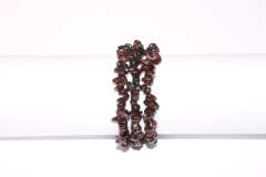 Set of 5 garnet chips bracelets 19cm stretch