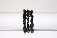 5erSet Obsidian-Splitterarmband 19cm Stretch