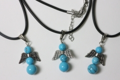 Turquoise rec. angel pendant / necklace